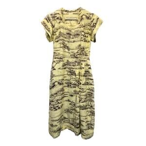 Vintage 40s 50s Yellow Dress